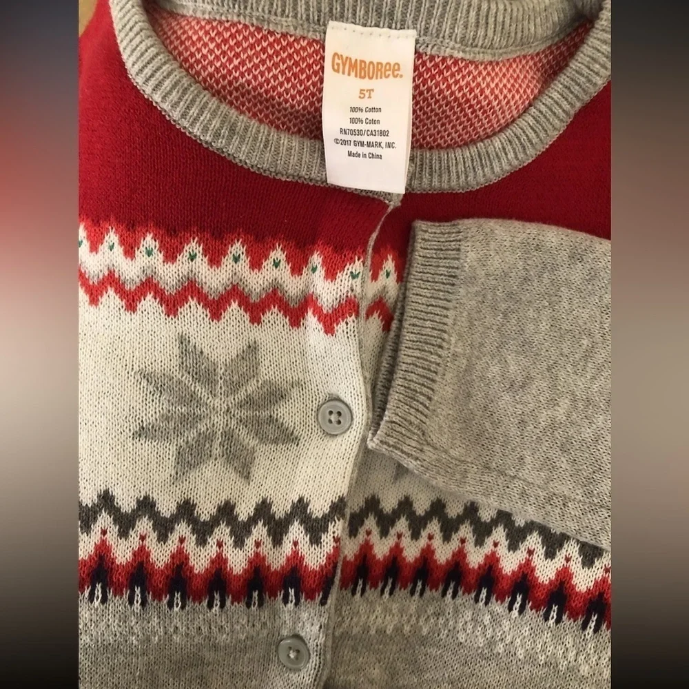 Girls  Kids Button Front Cardigan Sweater Size 5  Cotton 100% Gymboree